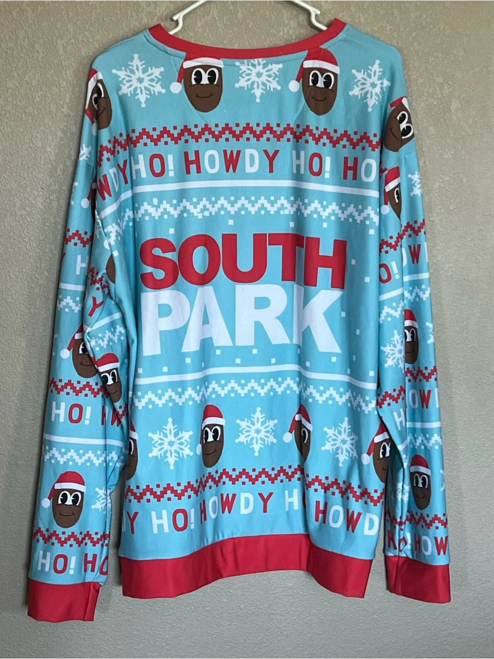 South Park Mr. Hankey Howdy Ho! Christmas Sweatshirt with‎ Red Trim
